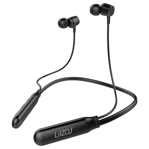 Lazos L-BTE-BKX5 [【5個セット】 Bluetoothイヤホン ネックバンド型 V5.1 ブラック]