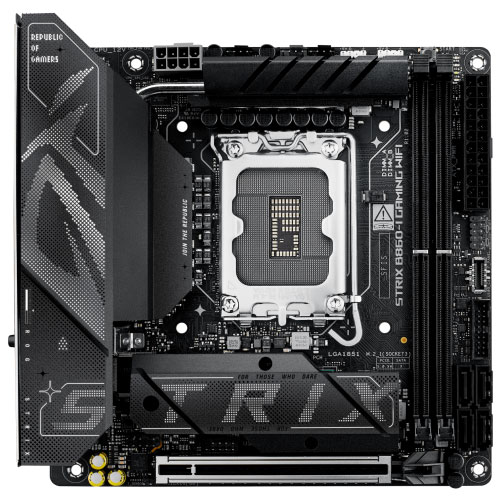 ASUS ROG STRIX B860-I GAMING WIFI [Intel B860/LGA1851/DDR5/Thunderbolt 4/2.5GbE/Wi-Fi 7/Mini-ITX]