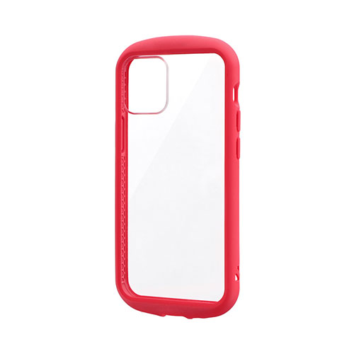 LEPLUS LP-IS20PLCRD [iPhone 12 mini 耐衝撃ハイブリッドケース PALLET CLEAR Flat レッド]