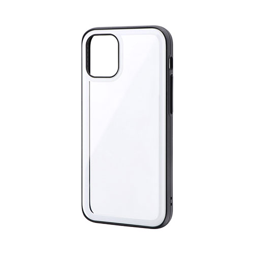 LEPLUS LP-IS20SGRWH [iPhone 12 mini ラウンドエッジガラスシェルケース SHELL GLASS Round ホワイト]