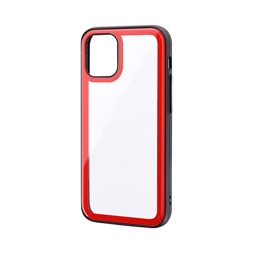 LEPLUS LP-IS20SGRRD [iPhone 12 mini ラウンドエッジガラスシェルケース SHELL GLASS Round レッド]