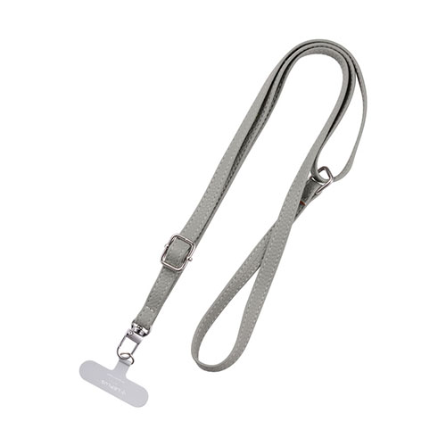 LEPLUS LN-SS02GY [スマートフォン 汎用 ショルダーストラップ SHOULTY MULTI STRAP PUレザータイプ グレー]
