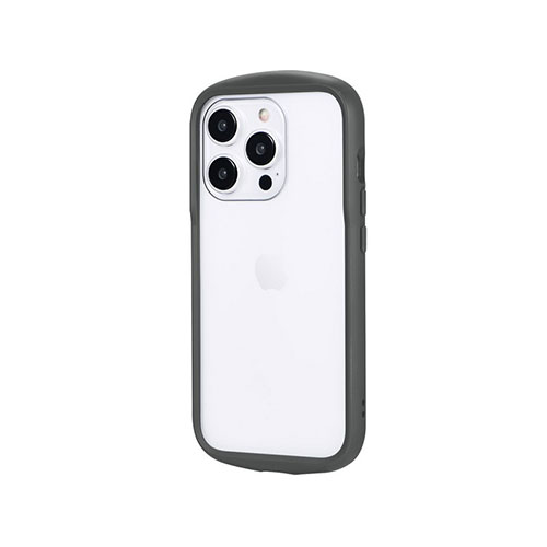 LEPLUS NEXT LN-IP23PLCGY [iPhone 15 Pro 耐衝撃ハイブリッドケース Cleary ダークグレー]