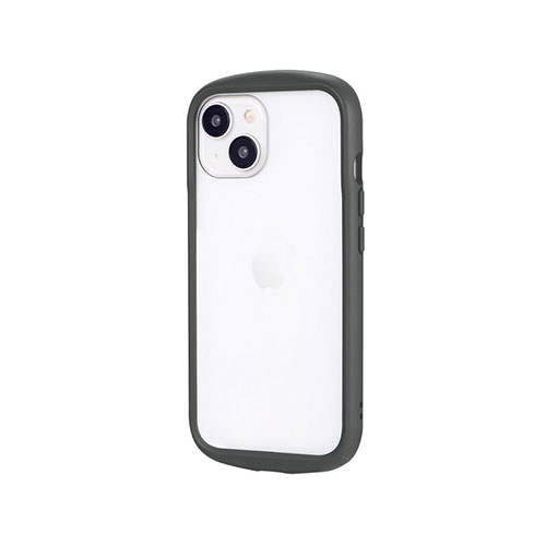 LEPLUS NEXT LN-IM23PLCGY [iPhone 15/iPhone 14 耐衝撃ハイブリッドケース Cleary ダークグレー]