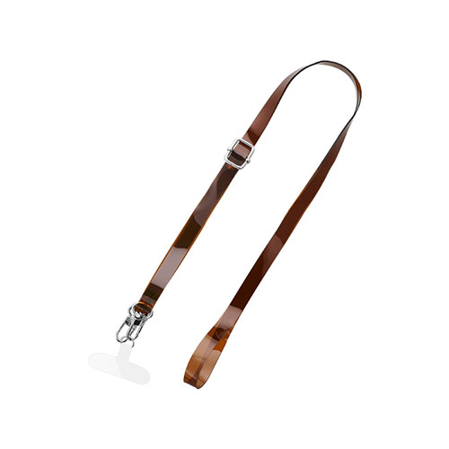 LEPLUS NEXT スマートフォン(汎用) ショルダーストラップ SHOULTY MULTI STRAP クリアタイプ ブラウン