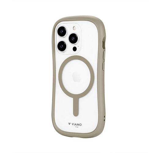 LEPLUS NEXT iPhone 15 Pro Max 高速充電対応・耐傷・耐衝撃ハイブリッドケース ViAMO charge グレージュ