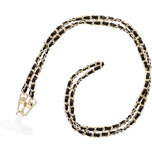 LEPLUS NEXT スマートフォン(汎用) ショルダーストラップ SHOULTY MULTI STRAP 編み込みチェーンタイプ ブラック
