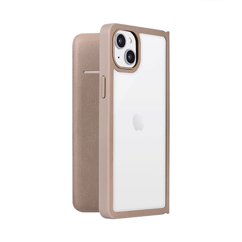 LEPLUS NEXT LN-IA22AMEGG [iPhone 14 Plus 軽量・背面クリアフラップケース Amake グレージュ]