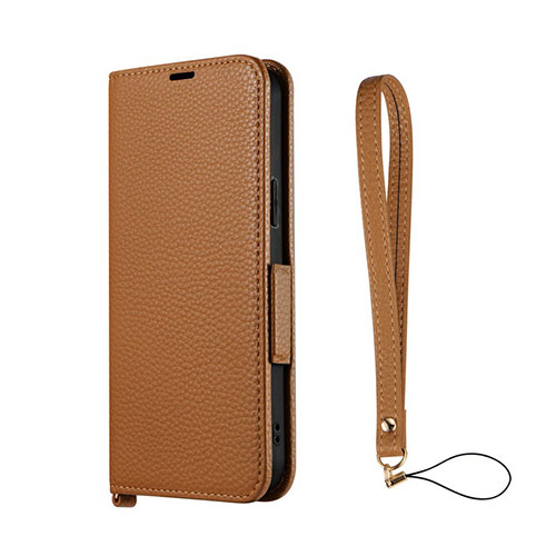 LEPLUS NEXT LN-IA22BHPCA [iPhone 14 Plus 本革風レザーフラップケース ORVA キャメル (ハンドストラップ付属)]