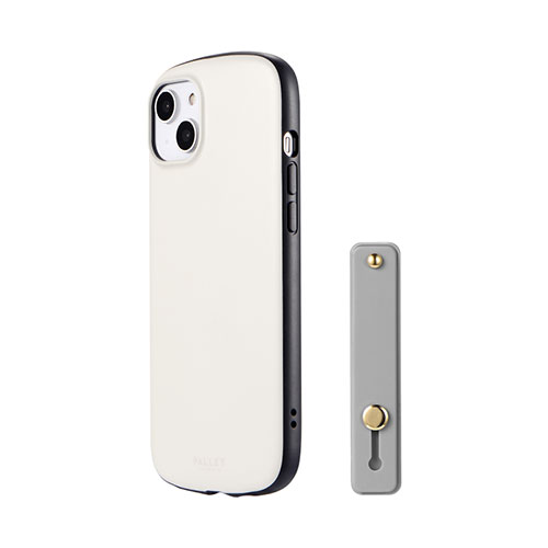 LEPLUS NEXT iPhone 14 Plus 超軽量・極薄・耐衝撃ハイブリッドケース ホワイトベージュ (スマホバンド付属)