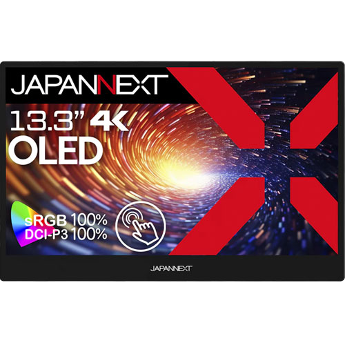 JAPANNEXT JN-MD-OLED1331UHDR-T [タッチパネルディスプレイ 13.3型/3840×2160/ブラック]