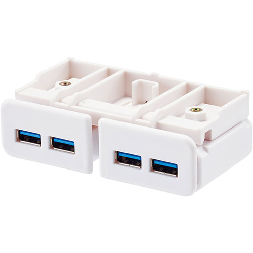 LIHIT LAB A-7337-0-WH [USB3.0ハブ 机上台専用]