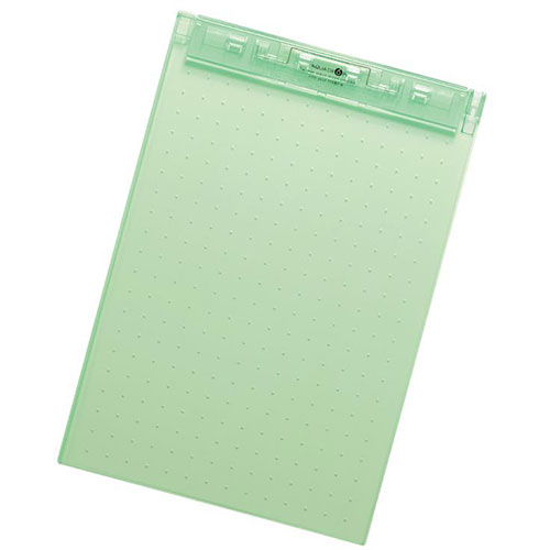 LIHIT LAB A-5067-6-YG [AQUA DROPs 超薄型クリップボード A4 黄緑]