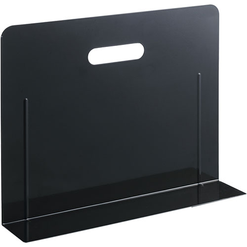 LIHIT LAB A-7353-24-BK [ブックエンド・スーパーワイドタイプ(マグネット付) ブラック]