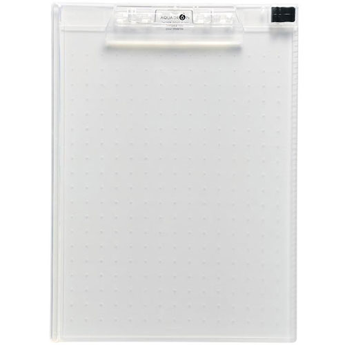 LIHIT LAB A-5010-25-CRX5 [【5個セット】 AQUA DROPs クリップボード A4E型 クリスタル]