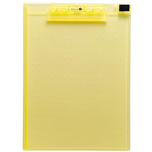 LIHIT LAB A-5010-5-YEX5 [【5個セット】 AQUA DROPs クリップボード A4E型 黄]