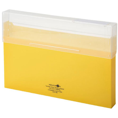 LIHIT LAB A-5024-5-YEX5 [【5個セット】 AQUA DROPs コングレスケース A4 黄]