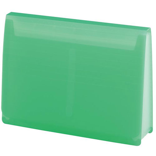 LIHIT LAB A-5050-6-YGX5 [【5個セット】 AQUA DROPs エクスパンディングファイル A4 黄緑]