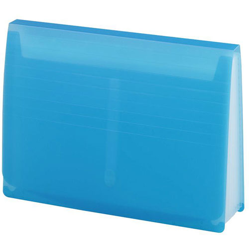 LIHIT LAB A-5050-8-BLX5 [【5個セット】 AQUA DROPs エクスパンディングファイル A4 青]