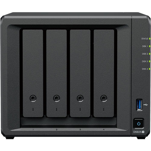 Synology DS925+ [DiskStation 4ベイ NAS 4コアRyzen V1500B 4GBメモリ 2.5GbEｘ2 SATA対応]