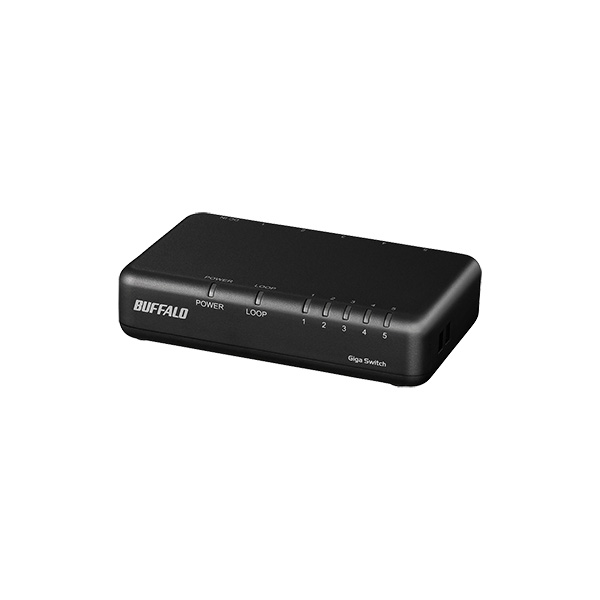 バッファロー LSW7-GT-5EPL/BK [Giga5ポートスイッチ 電源外付プラ筐体 マグネットなし]