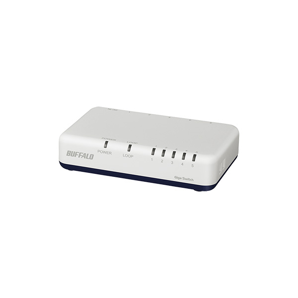 バッファロー LSW7-GT-5EPL/WH [Giga5ポートスイッチ 電源外付プラ筐体 マグネットなし]