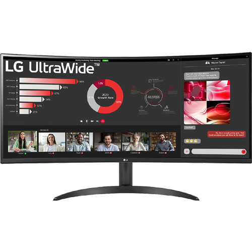 LG電子ジャパン UltraWide 34WR50QK-B [液晶ディスプレイ 34型/3440×1440/ブラック]