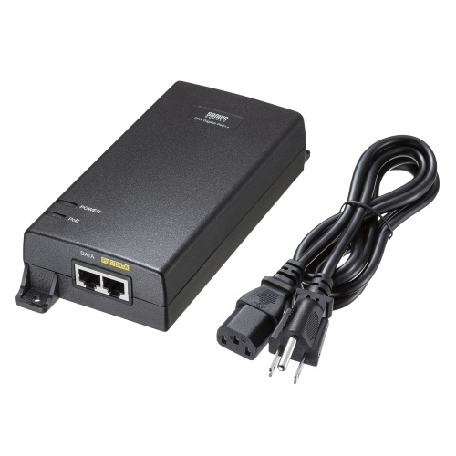 サンワサプライ LAN-GIHINJ6 [PoEインジェクター(電源内蔵・IEEE802.3bt(75W))]