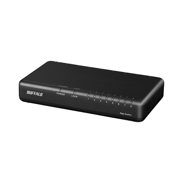 バッファロー LSW7-GT-8EP/BK [Giga8ポートスイッチ プラ筐体 マグネット付 ブラック]