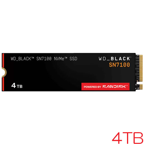 ウエスタンデジタル WDS400T4X0E [WD_BLACK SN7100 NVMe SSD（4TB M.2(2280) PCIe Gen4 x4 NVMe 3D TLC 2400TBW 5年保証）]