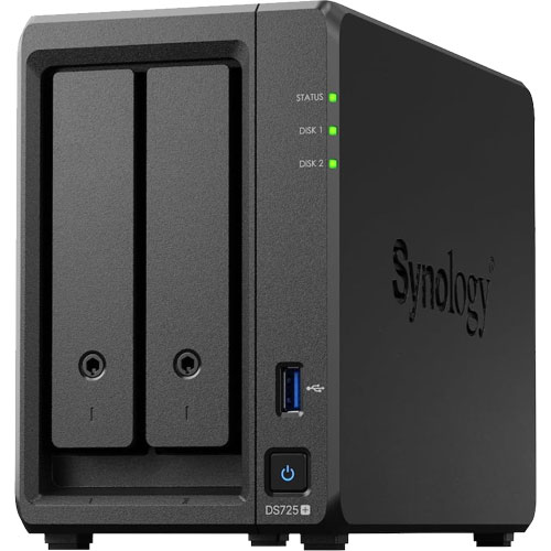 Synology DS725+ [DiskStation 2ベイ NAS 2コア Ryzen R1600 4GBメモリ 2.5GbE＋GbE SATA対応]