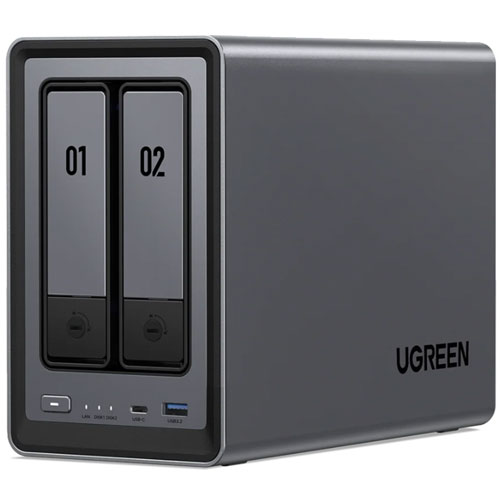 UGREEN DXP2800 [NASync 2ベイ NAS 4コア Intel N100 8GBメモリ 2.5GbEｘ2 M.2ｘ2 HDMI出力]