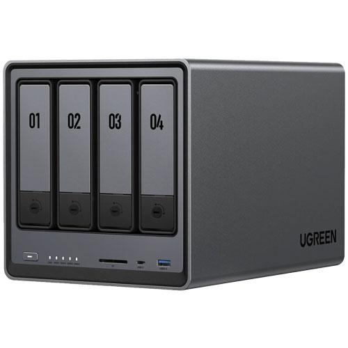 UGREEN DXP4800 [NASync 4ベイ NAS 4コア Intel N100 8GBメモリ 2.5GbEｘ2 M.2ｘ2 HDMI出力 SDカードスロット]