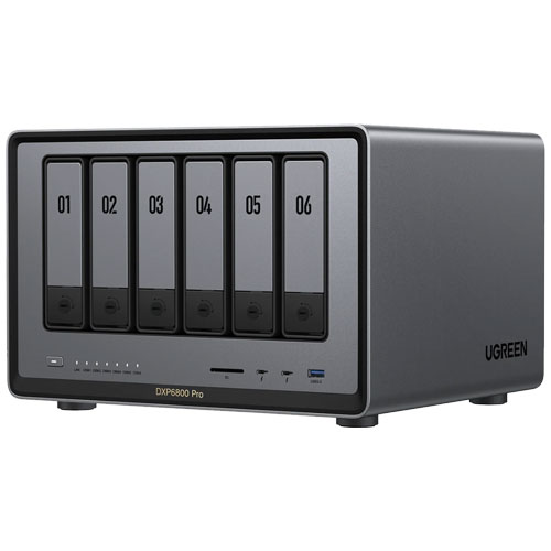 UGREEN DXP6800 Pro [NASync 6ベイ NAS Core i5-1235U 8GBメモリ 10GbEｘ2 M.2ｘ2 Thunderbolt 4 HDMI SDスロット]