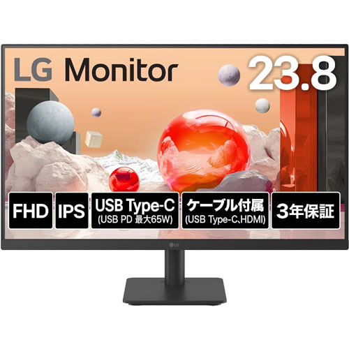 LG電子ジャパン LG Monitor 24MS530B-B [液晶ディスプレイ 23.8型/1920×1080/ブラック]