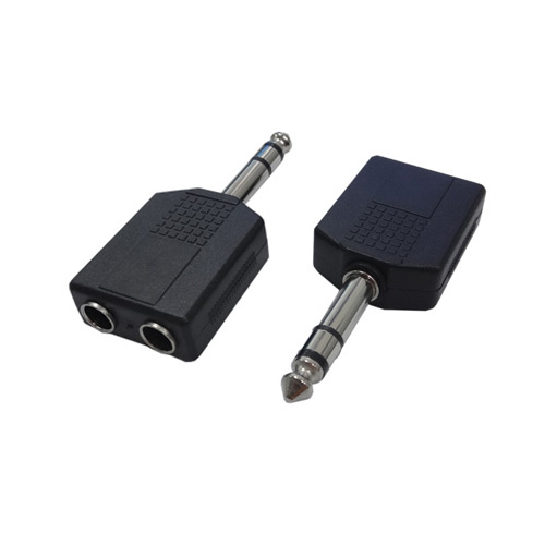 変換名人 AV/652J-65PS(2P) [AVプラグ 6.5(メス)2P to 6.5mm(オス)ステレオ]