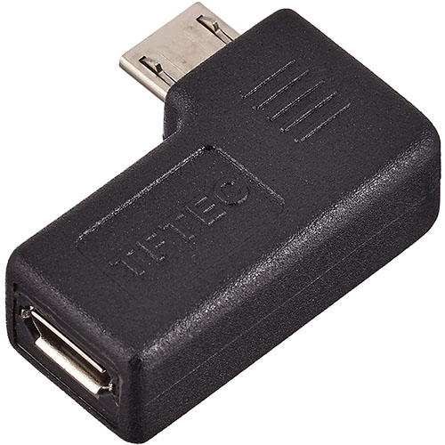 変換名人 USBMC-LLF [変換プラグ microUSB→microUSB左L型(フル結線)]