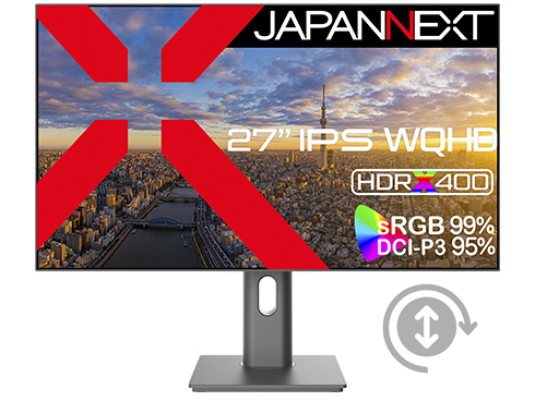 JAPANNEXT JN-IPS27WQHD-C65W-HSP [液晶ディスプレイ 27型/2560×1440/ブラック]