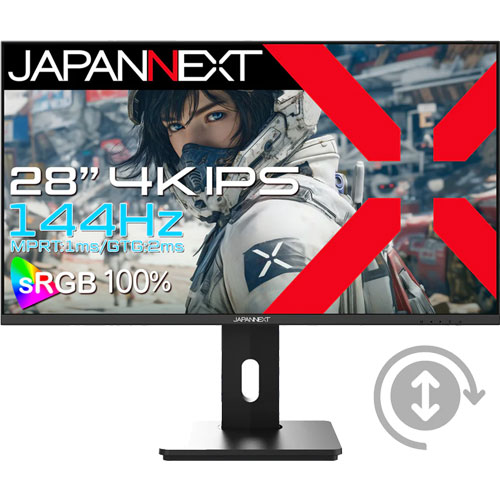 JAPANNEXT JN-IPS28G144U-HSPC6 [ゲーミングディスプレイ 28型/3840×2160/ブラック]