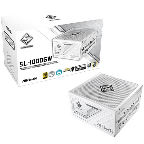 ASRock SL-1000GW [ATX3.1電源 80PLUS GOLD認証 Steel Legend 1000W White]