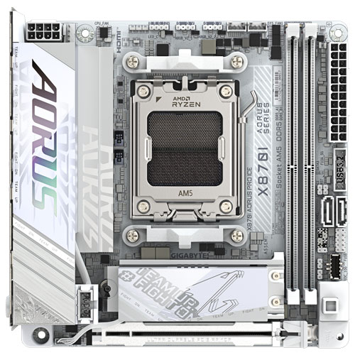 ギガバイト X870I AORUS PRO ICE [マザーボード AMD X870E/Socket AM5/DDR5/USB4/2.5GbE/Wi-Fi 7/Mini-ITX]