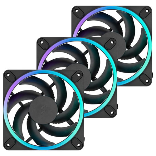 Fractal Design FD-F-MR1-1203 [120mm ケースファン Momentum 12 RGB Black 3-pack デイジーチェーン接続対応]