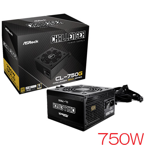 ASRock CL-750G [ATX3.1電源 80PLUS GOLD認証 Challenger 750W]