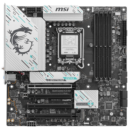 MSI Computer B860M GAMING PLUS WIFI [マザーボードIntel B860/LGA1851/DDR5/Thunderbolt 4 (USB4)/5GbE/Wi-Fi 7/mATX]