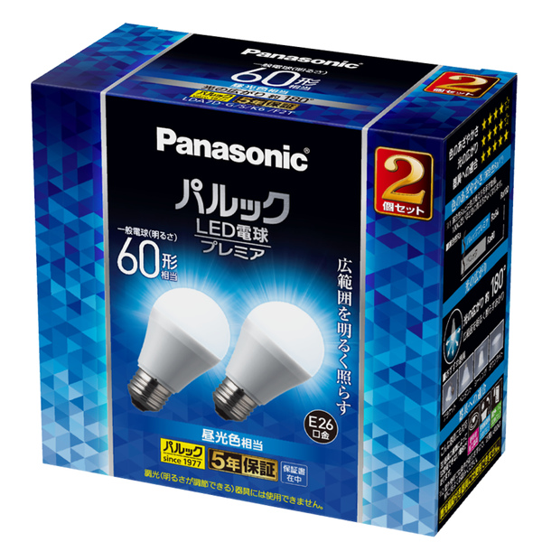 パナソニック LDA7DGSK6F2T [LED電球 プレミア 60W2P (昼光色相当)]
