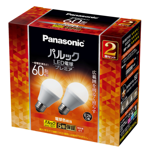 パナソニック LDA7LGSK6F2T [LED電球 プレミア 60W2P (電球色相当)]