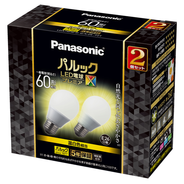 パナソニック LDA7WWDGSZ6F2T [LED電球 プレミアX 60W2P (温白色相当)]