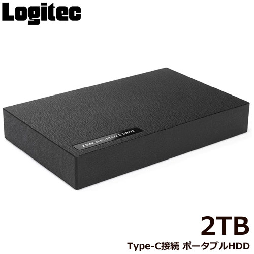 ロジテック LHD-PBR20UCBK [ポータブルHDD 2TB USB3.1 Gen2 Type-C タイプC ハードディスク]