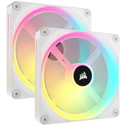 コルセア CO-9051008-WW [iCUE LINK QX140 RGB スターターキット - ホワイト (ファン2個、iCUE LINKシステムハブ)]