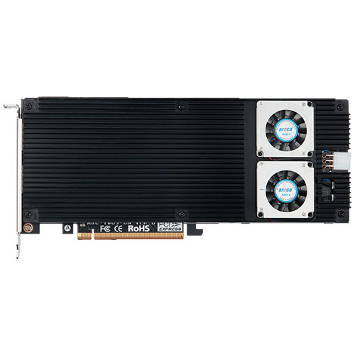 ARECA ARC-1689-8N [NVMe Cacheless Hardware RAID Adapter 8ポート M.2 (4x 2280 + 4x 22110 FF) PCIe 5.0 x16]